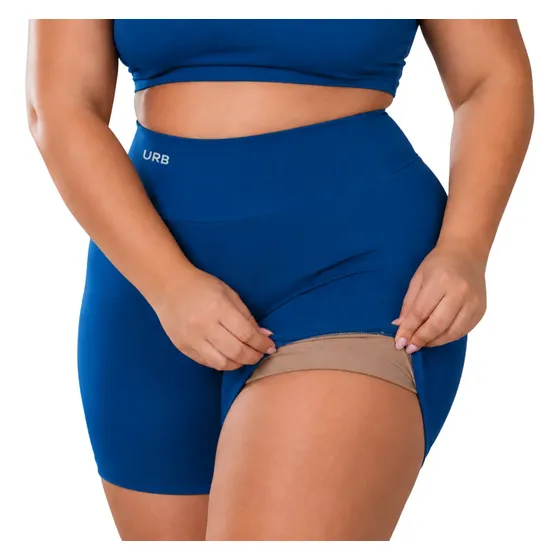 Shorts Legging Plus Size Meia Coxa Fitness Para Academia Urb