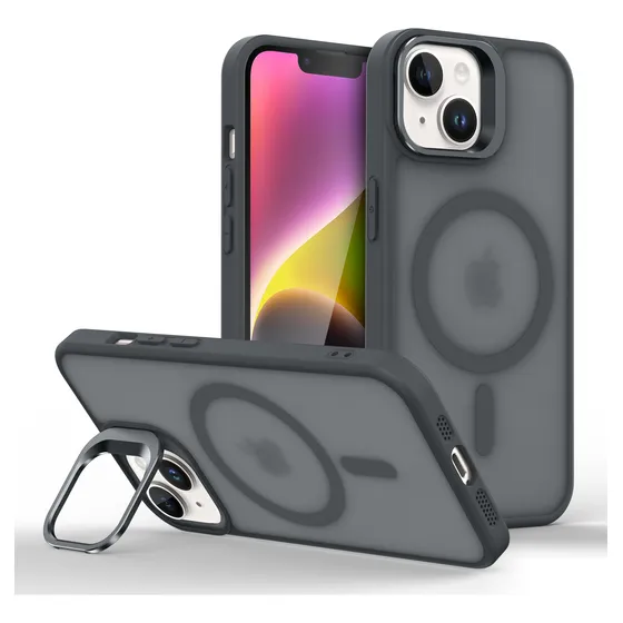 Capa iPhone 14 Plus Magsafe Anti Impacto Suporte Retrátil