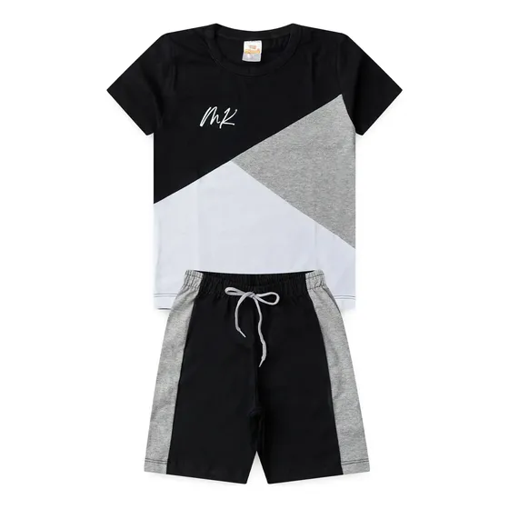 Conjunto Infantil Verão Masculino Recortes Mimos Kids 2 Ao14