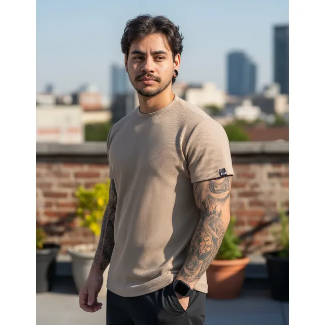 Camisa Masculina Texturizada Estilosas