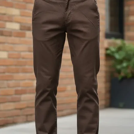 Calça Sarja Masculina Slim Bolso Embutido Com Elastano