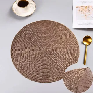 Jogo Americano Redondo Sousplat 6 Peças Mesa Posta Para Mesa