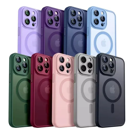 Capa Case Fosca Color Proteção Câmera Magsafe Para iPhone