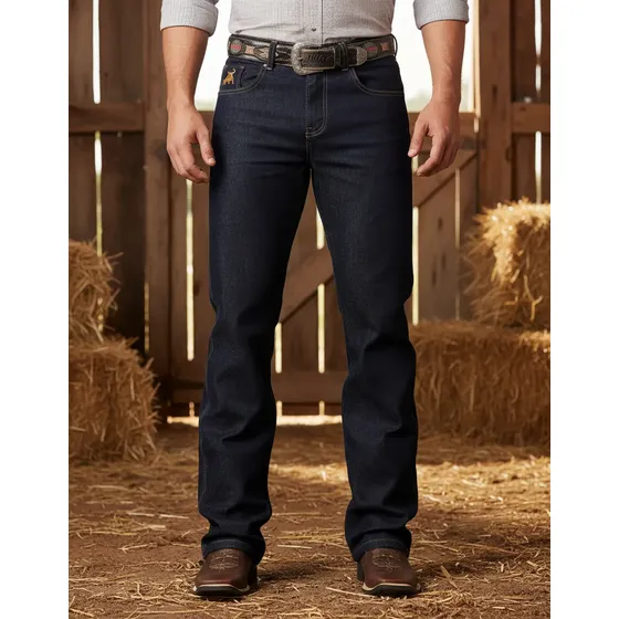Calça Masculina Country Tradicional Rodeio Reforçada Premium