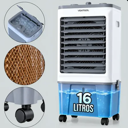 Climatizador Umidificador Ar Frio Portátil Evaporativo 16 L