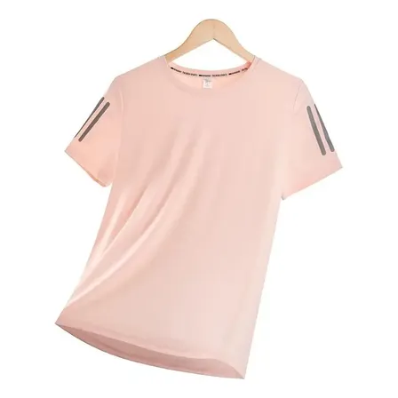 Camiseta Básica Exercícios De Verão Feminina Seda Gelada
