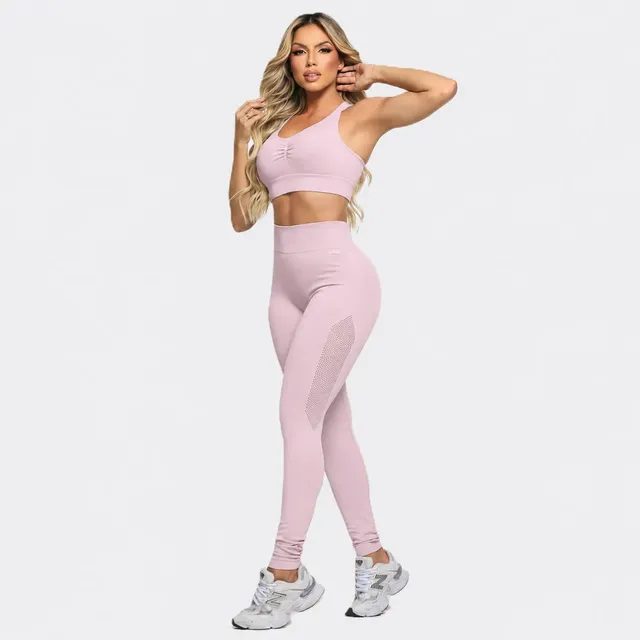 Conjunto Selene Feminino Academia Top E Legging Sem Costura