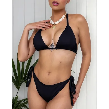 Biquíni Amarrar Com Bojo Feminino Moda Praia Piscina Top