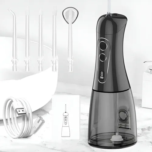 Irrigador Oral Portátil Ipx7 De 400ml Com Jato Forte Pulsado