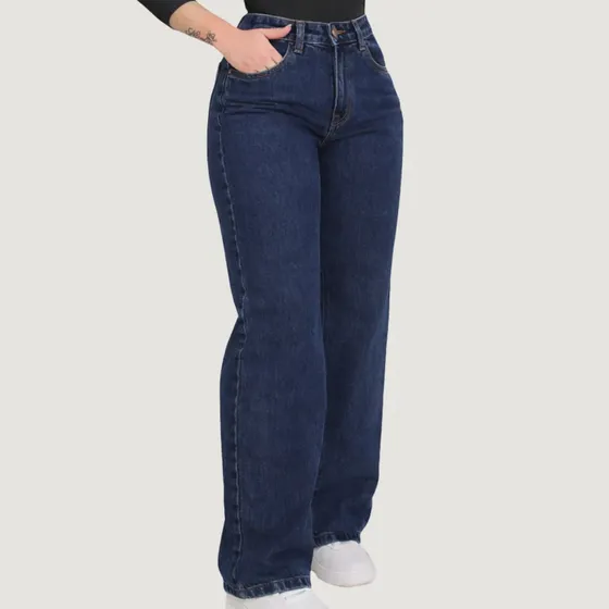 Calça Wide Leg Juvenil Calca Jeans Feminina Pantalona