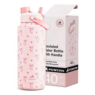 Powcan Garrafa Térmica 1200ml Bebidas Tampa E Canudo 2 Em 1