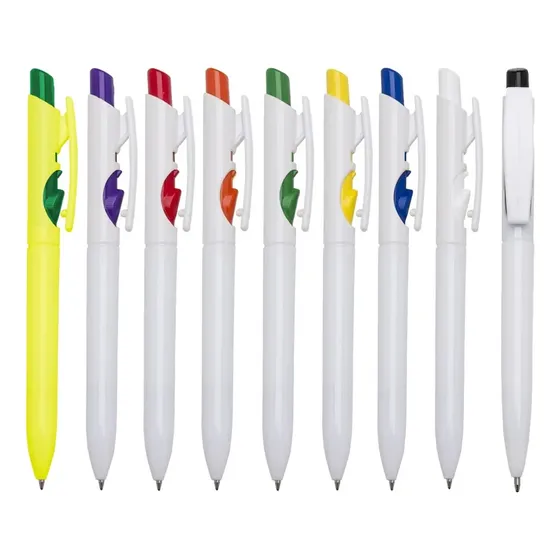 Caneta Plástica Mod:1097 Quartzo - Sem Gravação Kit 100 Un.