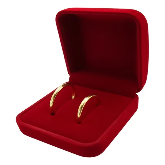 Par De Alianças 3mm Ouro 18k Casamento Noivado Tungstênio