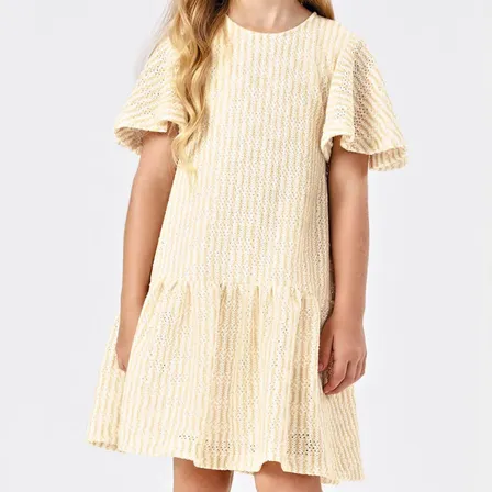 Vestido Infantil Tricot Trick Nick Bege