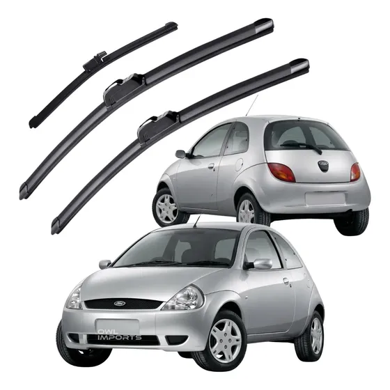 Kit 3 Palhetas Limpador Parabrisa Chuva Ford Ka 1997 A 2009