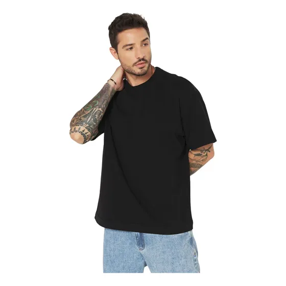 Camiseta Manga Curta Heavy Oversized 100% Algodão Unissex
