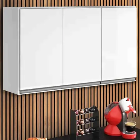 Armário Aéreo 120cm 3 Portas Prateleiras Suspenso Multiuso
