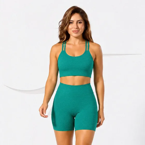Conjunto Shorts Bolha Feminino Adulto Academia Fitness