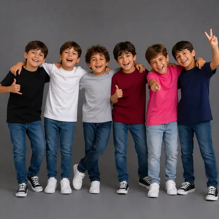 Kit 6 Camisetas Infantil Juvenil Masculina 100% Algodão