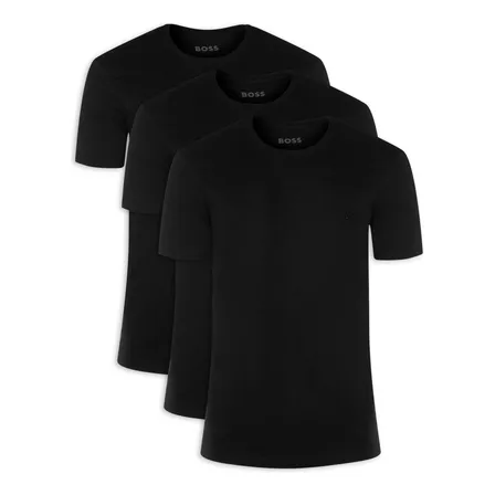 Camiseta Masculina Boss Rn 3p Classic - Preto
