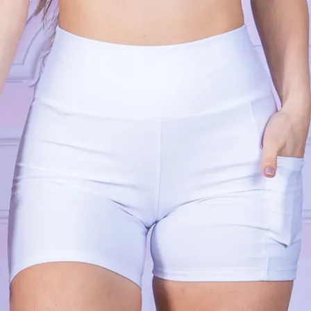 Shorts Academia Feminino Modelador Com Bolso Zero Transparen