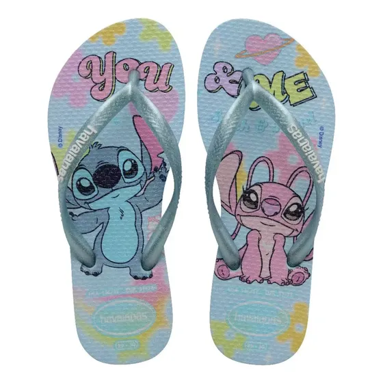 Chinelo Havaianas Infantil Disney Stitch Glitter Original