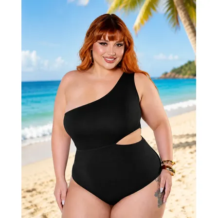 Maiô Feminino Plus Size Body Praia Piscina Tendência Verão
