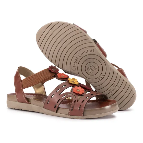Sandália De Couro Casual Comfort (30179 C7)