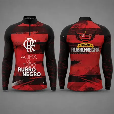 Camisa Camiseta Adulto Proteção Solar Uv50+ Flamengo Rubro