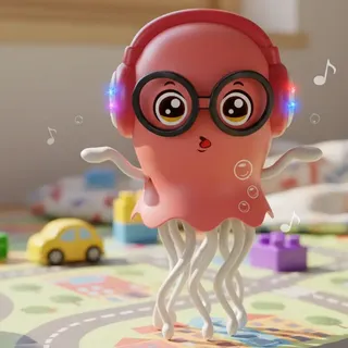 Polvo Dançarino Musical Com Luz Sensor Brinquedo Interativo