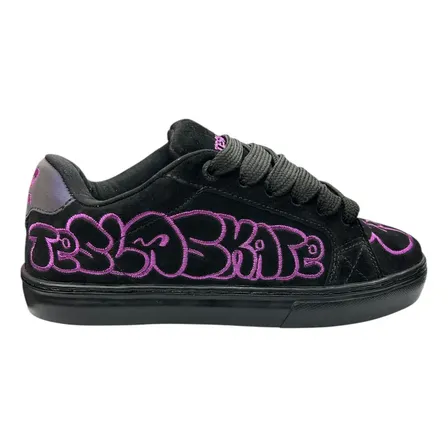 Tenis Tesla Hertz Art Preto E Roxo Refletivo - Original