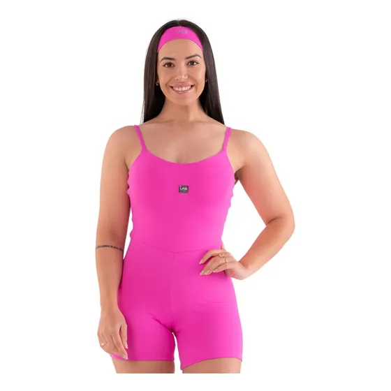 Macacão Feminino Liso Curto Fitness Academia Ginástica