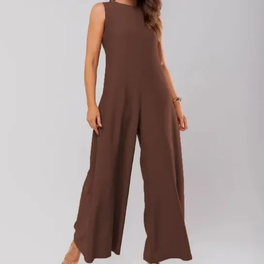 Macacão Regata Feminino Alfaiataria Pantalona