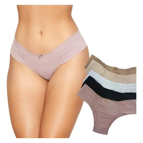 Kit 5 Calcinha Tanga Lateral Duplo Lingerie Invisível