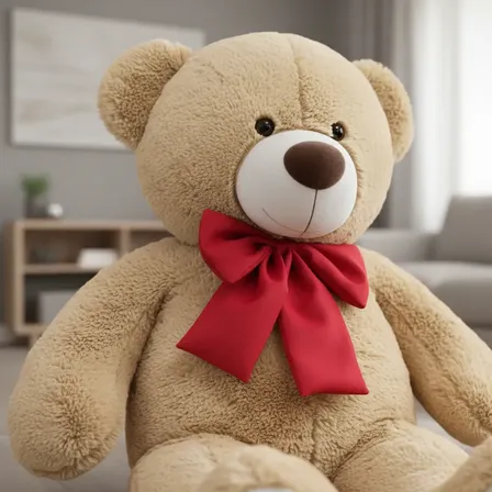 Urso De Pelucia Grande Gigante 1 Metro Com Laço Removivel