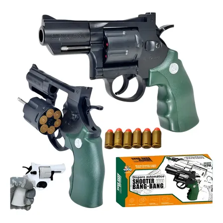 Brinquedo Pistola Revólver 38 Lançador Soft Dados Gel Nirf