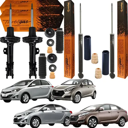 Par Amortecedor Dianteiro Traseiro C/kits Hb20 Hb20s 2012-19