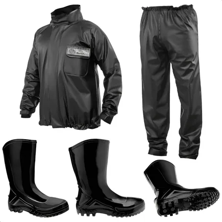 Kit Motociclista Capa De Chuva Motoqueiro + Bota Pvc Motoboy
