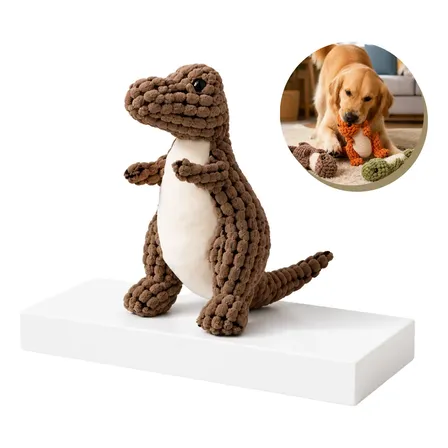 Mordedor Pet Dinossauro Pelúcia Brinquedo Cachorro Forte