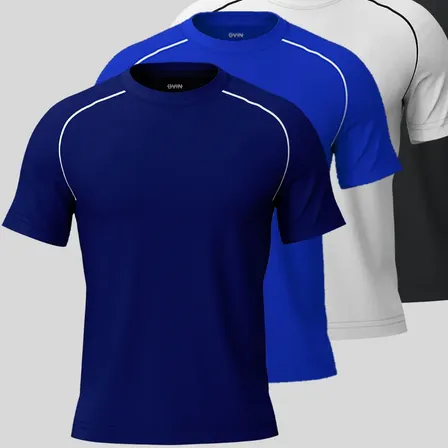 Kit 4 Camisetas Academia Poliester Tecido Leve Exercicios