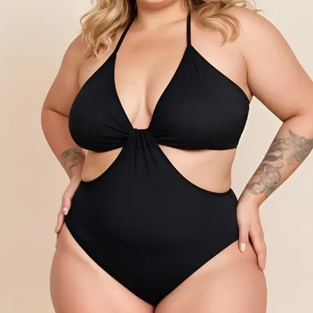 Maiô Plus Size Feminino Com Bojo Forro Duplo Engana Mamãe