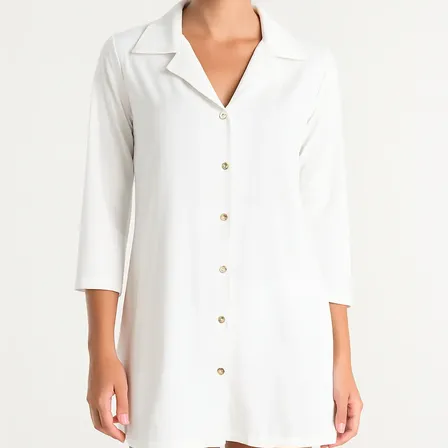 Chemise Camisão Poliamida Uv 50+ Saída Praia E Casual