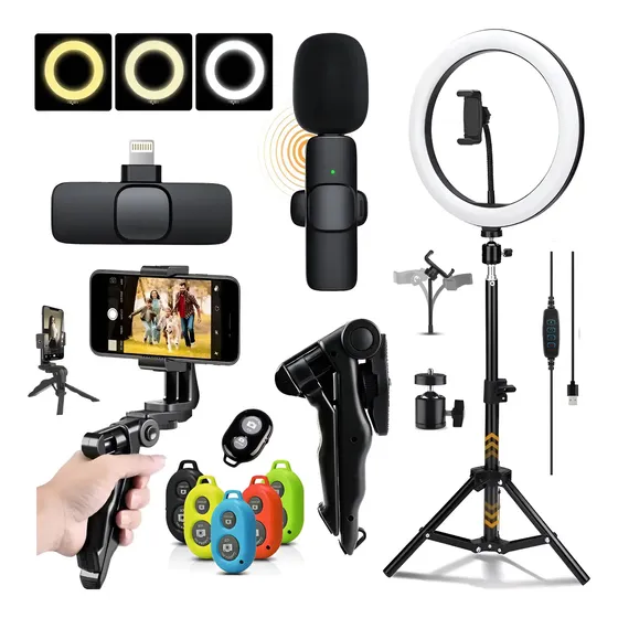 Ringlinght Grande Profissional Ring Light Tripe Luz Live Led