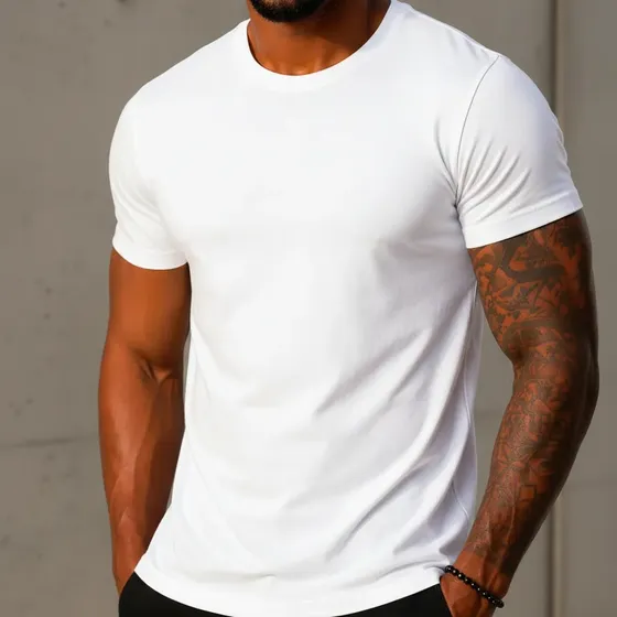 Kit 5 Camiseta Branca Uniforme Açougue Padaria Pizzaria