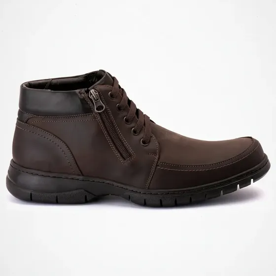 Bota Anatomic Gel 7981 Masculina Conforto Mustang Brown 360