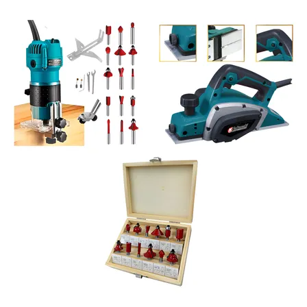 Kit Tupia 650w+fresa 15p+plaina 800w Marcenaria Profissional