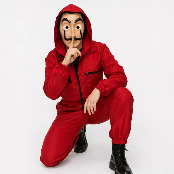 Fantasia La Casa De Papel Com Máscara