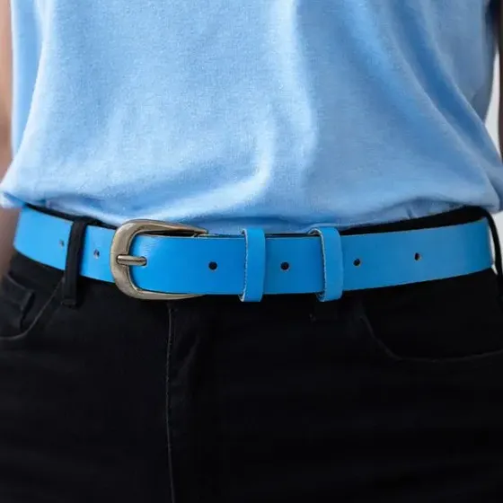 Cinto Feminino 2,5cm Couro Legítimo Padrão Ideal Para Calças