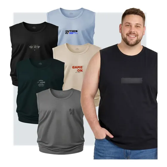 Kit 5 Regatas Plus Size G1 A G9 Tamanho Grande Envio Rapido