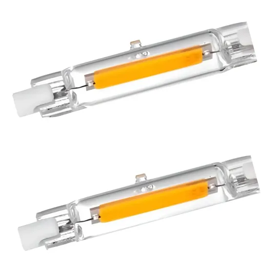 Kit 2 Lâmpada Led Cob 15w Palito R7s Encaixe Halógena 150w